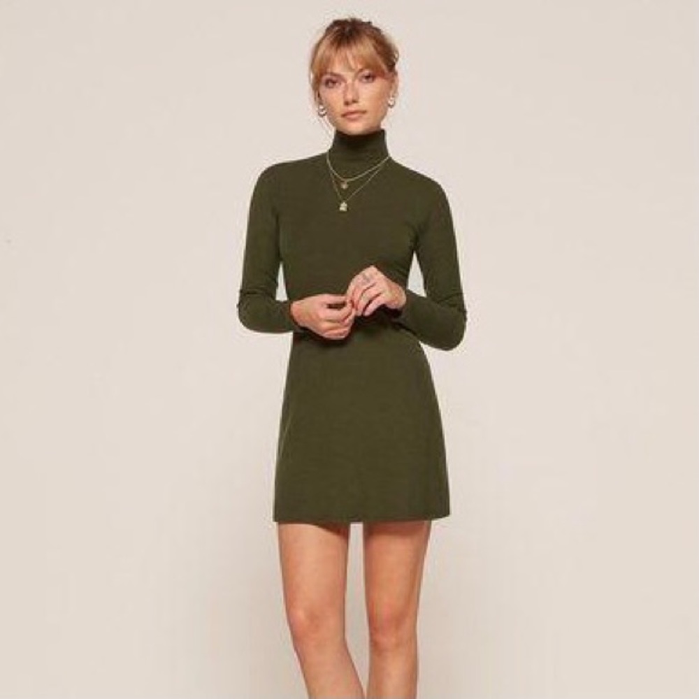 Reformation Roberts Dress Army Size XL NWT